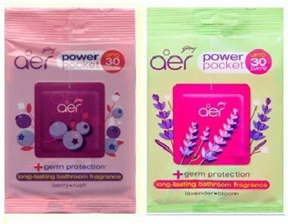 Godrej BEERY RUSH, LAVENDER BLOOM Blocks AER POWER POCKET ( BEERY RUSH & LAVENDER BLOOM )