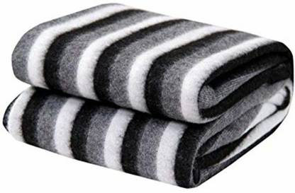 Goyal's Striped Single Fleece Blanket for  AC Room