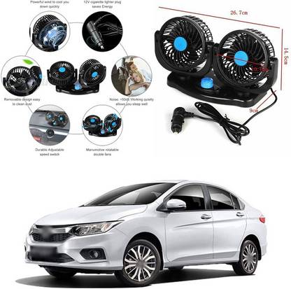 XZRTZ Car Fan 360 Rotatable Strong Dashboard Cooling Air Circulator Fan 268 Car Interior Fan
