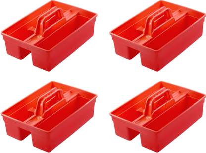 AOOMI Caddy Plastic Cleaning Caddy Pack of 4 Red Cleaning Caddy