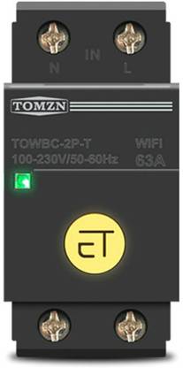 amiciSmart WiFi MCB WiFi Circuit Breaker, 220V 63A Single Phase Home Automation Smart Switch Timer Mobile App Control Compatible with Alexa MCB