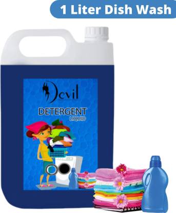 Devil 1 liter blue washing machine Liquid Detergent Laundry Front Load/Top Load/Bucket Wash Multi-Fragrance Liquid Detergent