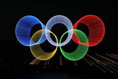 London 2012 Olympic Rings Poster Paper Print