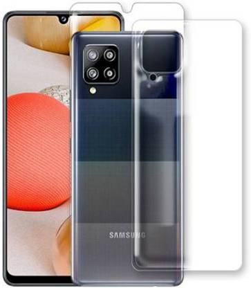 jain matching center Front and Back Tempered Glass for Samsung galaxy a42 (Flexible)