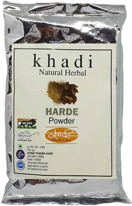 khadi natural herbal Harde (Haritaki) Powder 100gm for sore throat and allergies
