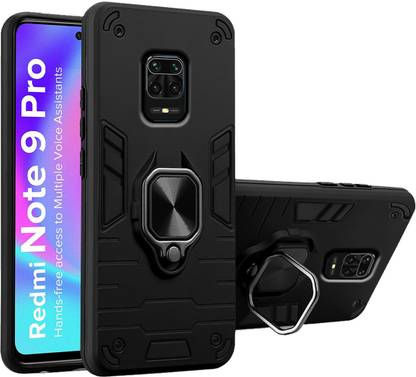 ELEF Back Cover for Xiaomi Redmi Note 9 Pro Max D7 Rugged Armor Kickstand Shockproof (Military Grade Protection)
