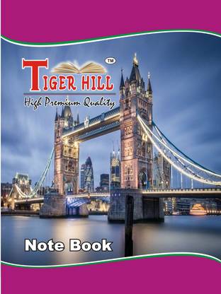 TigerHill 3 Hindi, 3 English, 2 Math, 2 Hindi Interleaf and 2 English Interleaf Copies Book-size Notebook Single Line 172 Pages