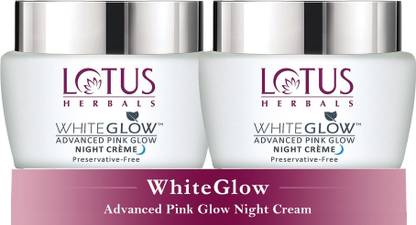 LOTUS HERBALS WhiteGlow Advanced Pink Glow Night cr?me ( Pack of 2 ) ( 50g 2 )