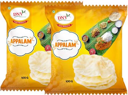DNV Appalam Papad South Indian Snacks 100g Pack of 2 (Pack of 2)