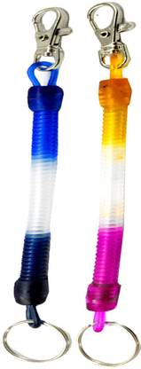 AFH Plastic Spiral Stretchable Spring Keychain Key Chain