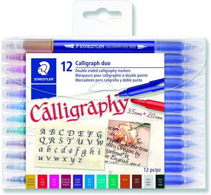 STAEDTLER Double Ended Calligraphy Markers-12 pieces