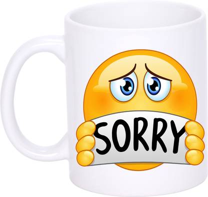 COFFEE MUG Sorry Emoji mug Ceramic Coffee Mug