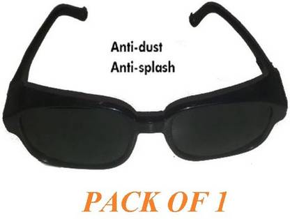 Quantum Retail [QR7-BLK-SG-PACK1] Eye Protection Safety Goggles Glasses Anti-Droplets Protective Eyeglass with Clear Polycarbonate Lens - [Pack of 1] QR7-BLK-SG-PACK1 Power Tool, Welding, Laboratory, Blowtorch, Wood-working  Safety Goggle