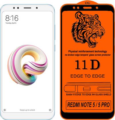 Xester Edge To Edge Tempered Glass for Mi Redmi Note 5 Pro