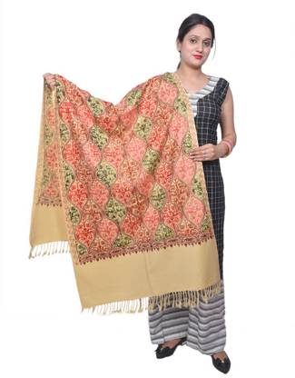SSKfashions Acrylic, Wool Embroidered Women Shawl