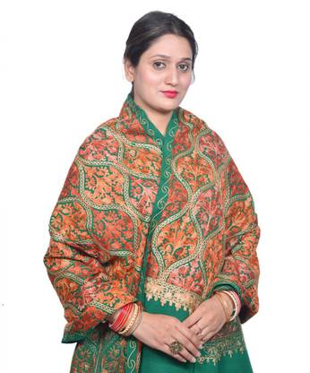 PASHTUSHS Acrylic, Wool Self Design Women Shawl