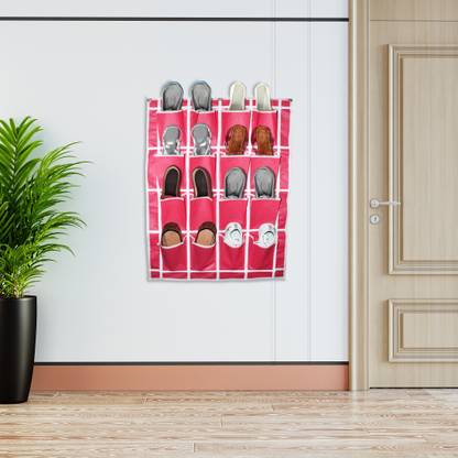 Flipkart Perfect Homes Studio Over Door Hanging in 16 Pockets Plastic Collapsible Shoe Stand