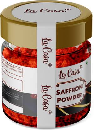 La Casa Saffron Powder | Original Kashmiri Kesar Powder | Premium Organic A++ Grade | For Face/Beauty/Food/Colour/Aroma | Purest Finest Sundried Natural Saffron
