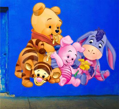 balkrishna wall stickers 45 cm winnie pooh bebe hd wall sticker Size-55x45cm269 Self Adhesive Sticker