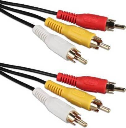 Techtvcable  TV-out Cable TECH TV-out Cable Audio Video Cable Tv, Set box, home theater, 3 + 3 Pin