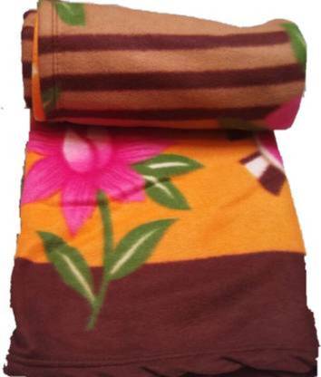 Nayan Enterprises Floral Single Fleece Blanket for  Mild Winter