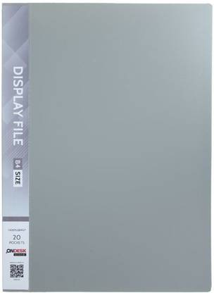 Ondesk Essentials Plastic B4 Presentation Display Book File 20 Pockets