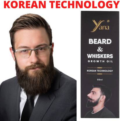 Yana BEARD & WHISKERS HAIR GROWTH OIL || FOR THICKER AND FULLER LOOKING BEARD || BEST BEARD OIL FOR PATCHY BEARD || NON-STICKY MOUSTACHE MOUCHE HAIR OIL LIGHT BEARD OIL || IDEAL FOR DAILY USE || FOR MEN PROVIDES SHINE TO BEARD PREVENT DRY AND FLAKY BEARD HAIR OIL || WITH KOREAN TECHNOLOGY || HAIR GROWTH OIL FOR MEN || BEARD GROWTH FOR MEN || FOR FASTER BEARD GROWTH Hair Oil
