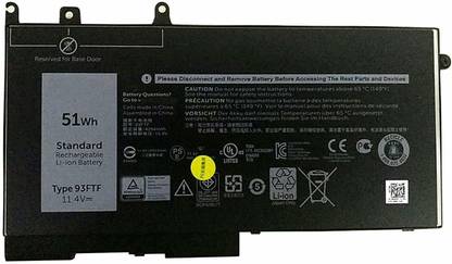 Laptrix 93FTF Laptop Battery Compatible with Dell Precision 15 3520 Latitude E5480 E5580 E5590 5280 Series Notebook D4CMT 4 Cell Laptop Battery