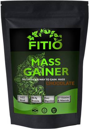 FITIO Nutrition Real Mass Gainer Weight Gainers/Mass Gainers (Chocolate) MW718 Ultra Weight Gainers/Mass Gainers