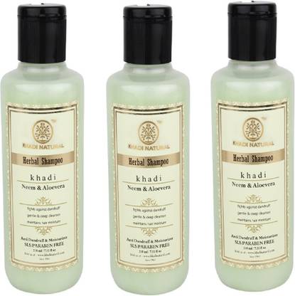 KHADI NATURAL Organic Neem & Aloevera Shampoo SLS & Paraben Free