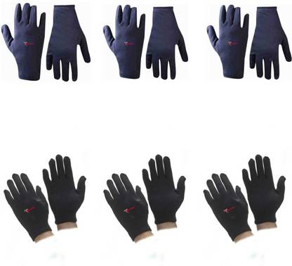 GOLDFINCH Cotton Cricket Multipurpose Hand Protect Re-usable Batting Inner Gloves Pair of 6 Wicket Keeping Gloves