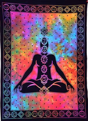 DORAYA Yoga Multicolor Design Good Luck wall Hanging Psychedelic Hippie Bohemian Small Mandala Tapestry 30x40 Tapestry