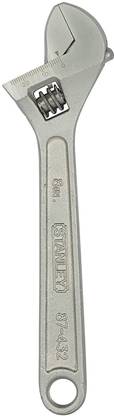 STANLEY STMT87432-8 8" inch chrome plated Adjustable Single Sided Open End Wrench