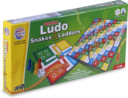 Ratnas Ludo with Snakes & Ladders Senior Deluxe (1256) Money & Assets Board Game