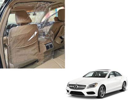 WolkomHome car partition sheet transparent isolation plastic divider curtain driver protection shield film curtains cover protector protective pvc protect cabin cab safte social distancing covid separator corona partion inside for Mercedes CLs-Class Car Curtain
