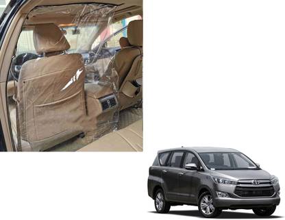 WolkomHome car partition sheet transparent isolation plastic divider curtain driver protection shield film curtains cover protector protective pvc protect cabin cab safte social distancing covid separator corona partion inside for Toyota Innova Crysta Car Curtain