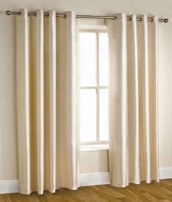 GAURI TRADERS 213 cm (7 ft) Polyester Semi Transparent Door Curtain (Pack Of 2)