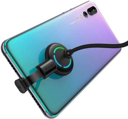 HIVAGI USB Type C Cable 2 m USB C 90 Degree Cable,180 USB-c 2A Current Nylon-Braided Fast Charge Gaming Cable with Two Suction Cups Compatible with Huawei P20, Mate 20 Pro, P10, Samsung S10, S9, S8, GoPro 6(2M)