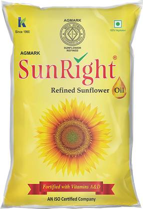 Sunright 1 litre Pouch Sunflower Oil Pouch