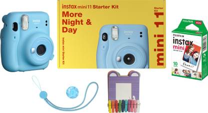 FUJIFILM Instax Instax Mini 11 Starter Kit Instant Camera (Blue) Instant Camera