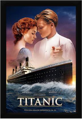 Braj Art Gallery Titanic Movie Poster Photo Frame Digital Reprint 19.5 inch x 13.5 inch Painting