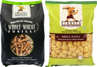 Finosta Shell Pasta and Whole Wheat Fusilli Fusilli, Shell Pasta
