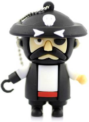 microware New 16GB Pirate Shape Designer Fancy Pendrive 16 GB Pen Drive Compatible with Laptop, Audio Player, Desktop Computer, Television USB 2.0 Rubber Case