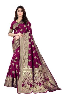 Woven Kanjivaram Jacquard, Pure Silk Saree