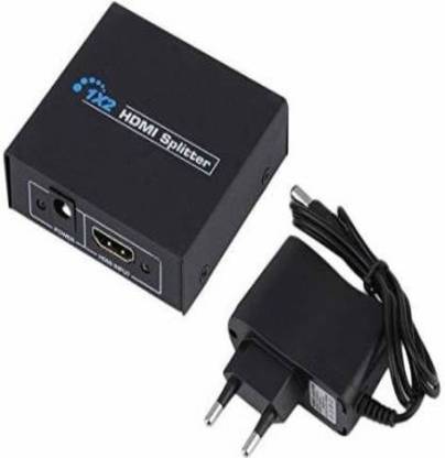TERABYTE HDMI Splitter 1x2, 1 IN 2 Out HDMI Port, Supports 3D 4K x 2K Full HD Compatible for TV, Monitor, LED, Projector (Not a Switch) (Black) Media Streaming Device