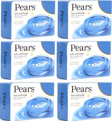 Pears सॉफ्ट एंड फ्रेश सोप 6X100g