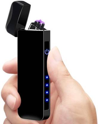play run Electric Dual Arc Lighter USB Rechargeable Windproof Flameless Plasma Pulse Lighters For Cigarette Candle With LED Power Display Dual Lighter_01 Cigarette Lighter