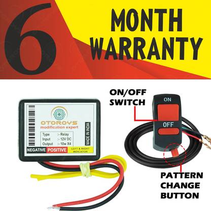 Otoroys Side, Rear Flasher Indicator Light for Universal For Bike Universal For Bike
