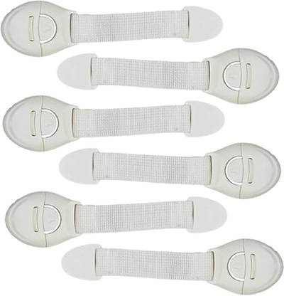 Ladwa Baby Safety & Baby proofing Flexible Nylon Strap Locks for Cabinet and Drawers Doors and Multi-Purpose Use