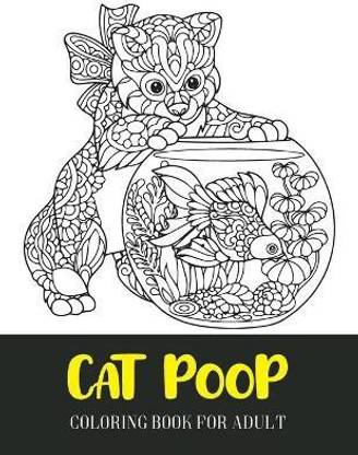 Cat poop coloring book for adult